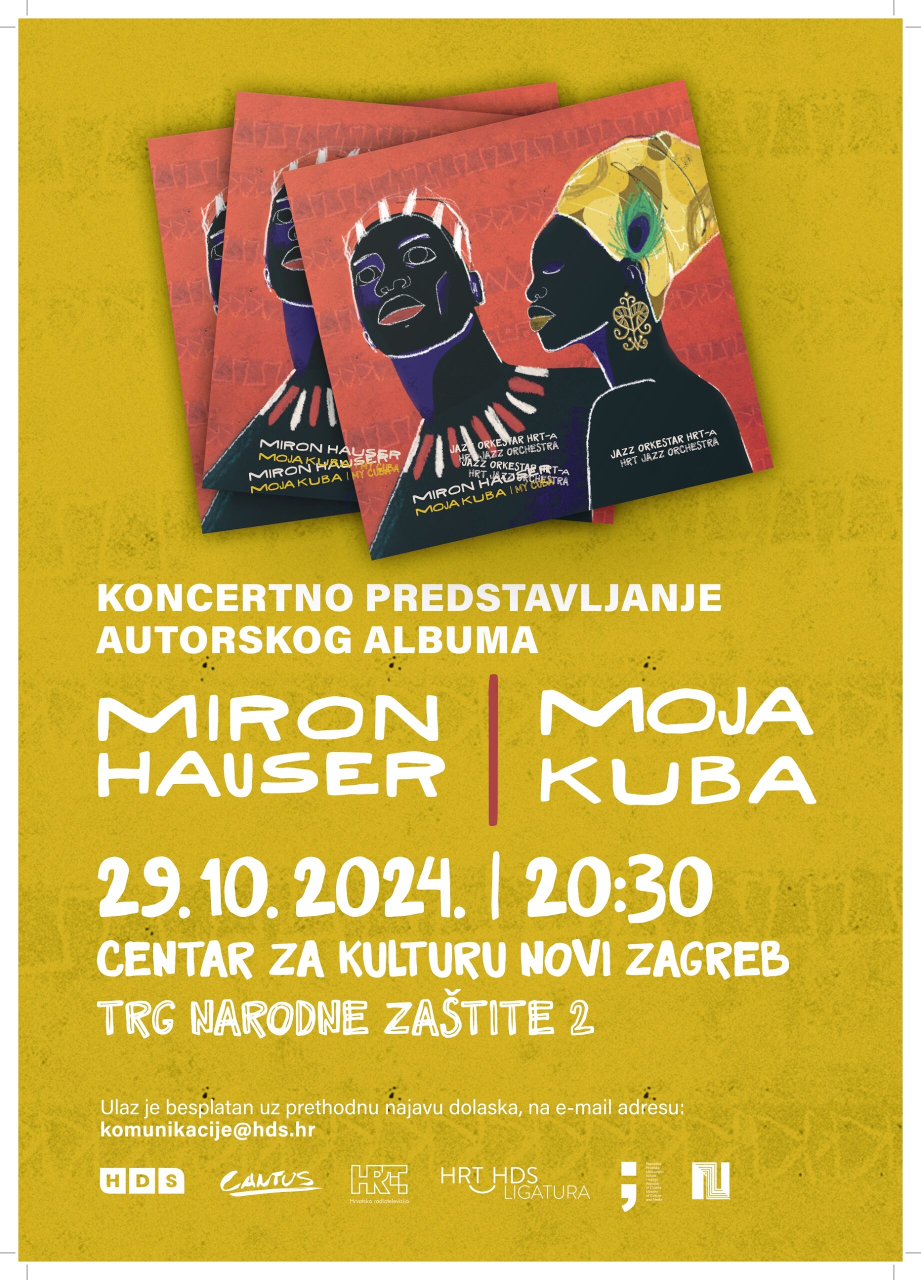 centar za kulturu novi zagreb miron hauser jazz orkestar HRT moja Kuba koncert promocija HDS ZAMP Cantus